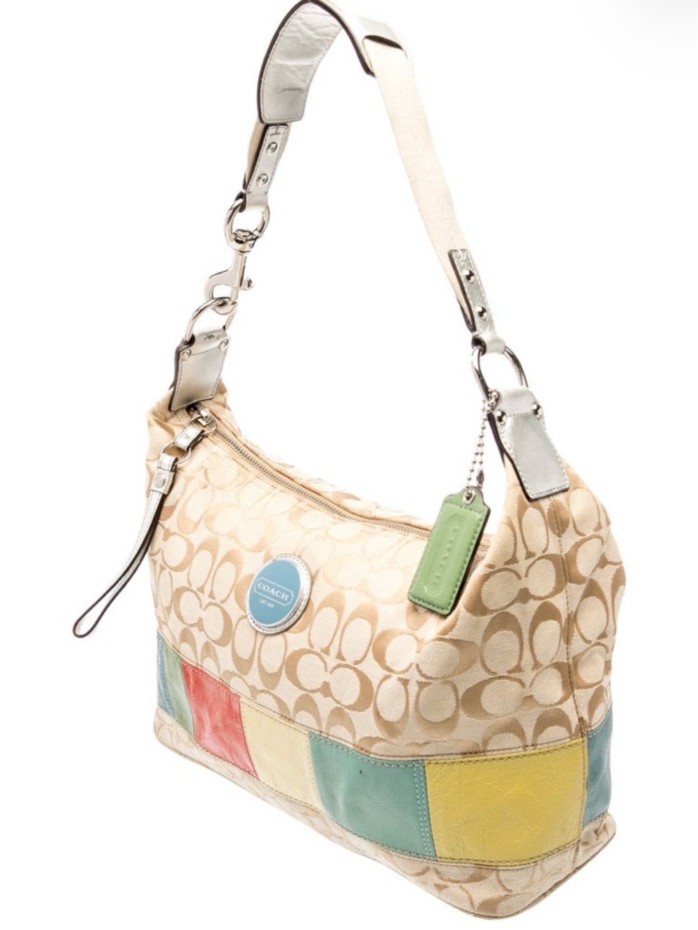 Coach Y2K Signature stripe rainbow hobo shoulder bag - Picture 3 of 6